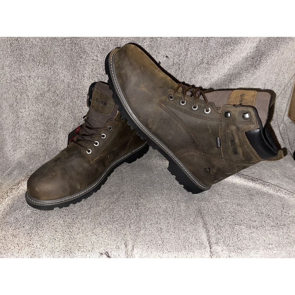 Wolverine Floorhand Dark Brown W10643 6" Waterproof Work Boot Size 14 Soft Toe